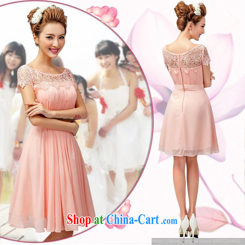 Wedding dress toast serving the Field shoulder small dress stylish bridal dresses 2015 new bridesmaid dress short edit this item pink XXXL so Balaam, and shopping on the Internet