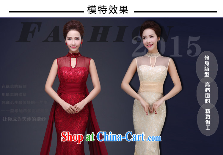 J. MIA dress 2015 New Long bows service bridal gown crowsfoot shoulders Web yarn stylish wedding dress and wine red XXL pictures, price, brand platters! Elections are good character, the national distribution, so why buy now enjoy more preferential! Health