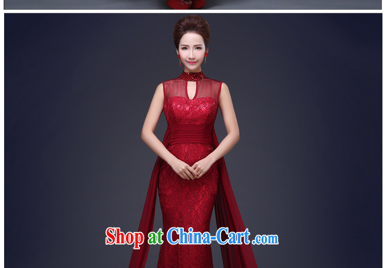 J. MIA dress 2015 New Long bows service bridal gown crowsfoot shoulders Web yarn stylish wedding dress and wine red XXL pictures, price, brand platters! Elections are good character, the national distribution, so why buy now enjoy more preferential! Health