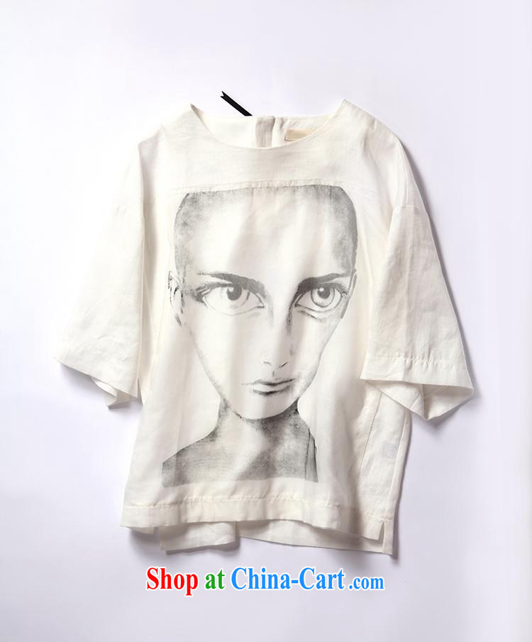 Health concerns women * 2015 spring and summer, the retro linen round-collar T-shirt stereo trim the contour in Europe, stamp duty T shirts female Ho white L pictures, price, brand platters! Elections are good character, the national distribution, so why buy now enjoy more preferential! Health