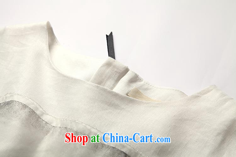 Health concerns women * 2015 spring and summer, the retro linen round-collar T-shirt stereo trim the contour in Europe, stamp duty T shirts female Ho white L pictures, price, brand platters! Elections are good character, the national distribution, so why buy now enjoy more preferential! Health