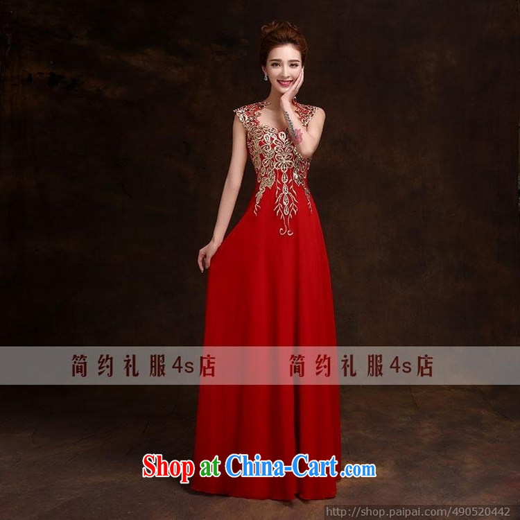 wedding dresses 2015 new winter bridal wedding dress beauty long red shoulders serving toast dress red XL pictures, price, brand platters! Elections are good character, the national distribution, so why buy now enjoy more preferential! Health