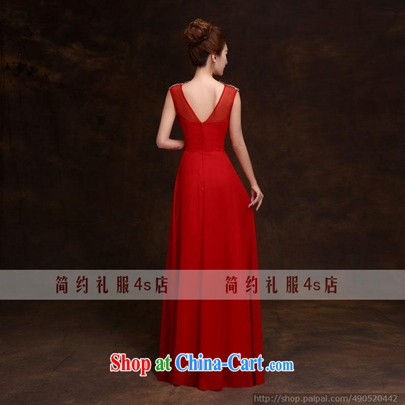 wedding dresses 2015 new winter bridal wedding dress beauty long red shoulders serving toast dress red XL so Balaam, shopping on the Internet