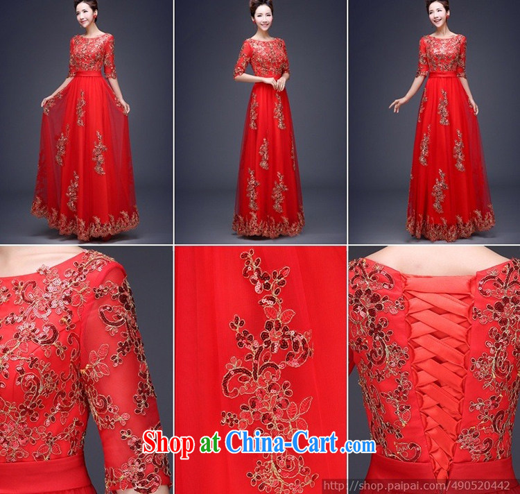 A beautiful, wedding dresses, dresses, uniforms, classic style luxury personal a cuff dress red long XXL pictures, price, brand platters! Elections are good character, the national distribution, so why buy now enjoy more preferential! Health
