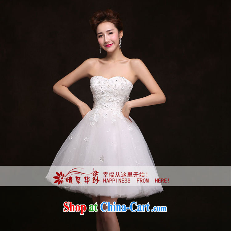The china yarn bridal short, small dress dress wedding dresses Evening Dress stylish lace bare chest toast clothing bridesmaid clothing white. size does not accept return pictures, price, brand platters! Elections are good character, the national distribution, so why buy now enjoy more preferential! Health