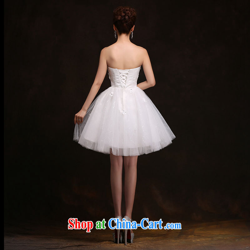 The china yarn bridal short, small dress dress wedding dresses Evening Dress stylish lace wiped his chest serving toast bridesmaid clothing white. size does not accept return and china yarn, shopping on the Internet