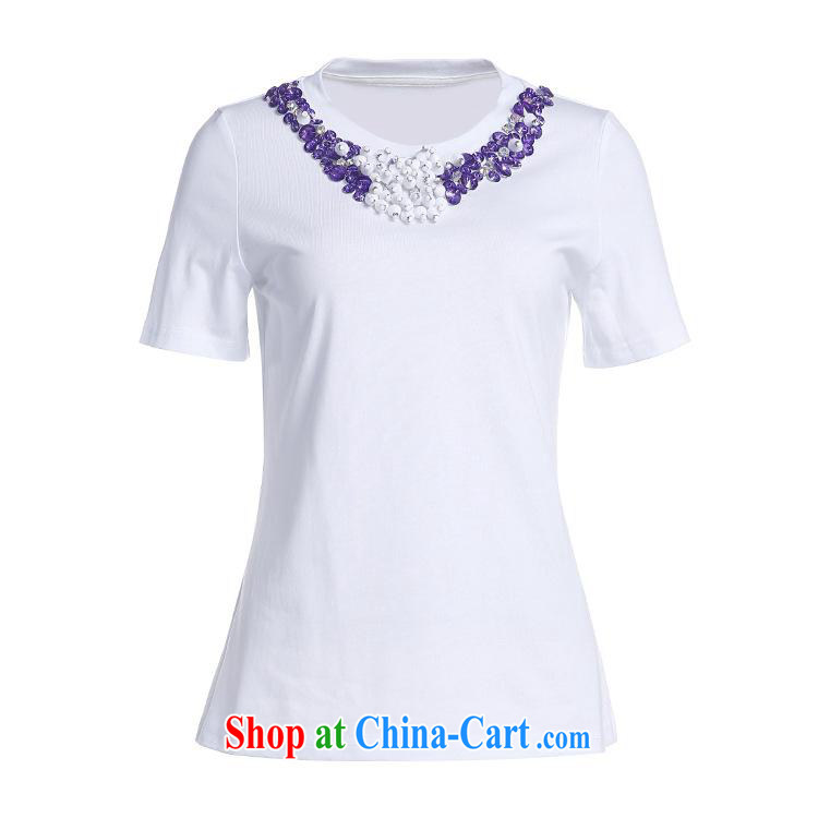Health concerns women * The European site boutique Girls High-end stylish new collar and Pearl River Delta nails drill inserts a solid color T shirt short-sleeved BC 1405 black L pictures, price, brand platters! Elections are good character, the national distribution, so why buy now enjoy more preferential! Health