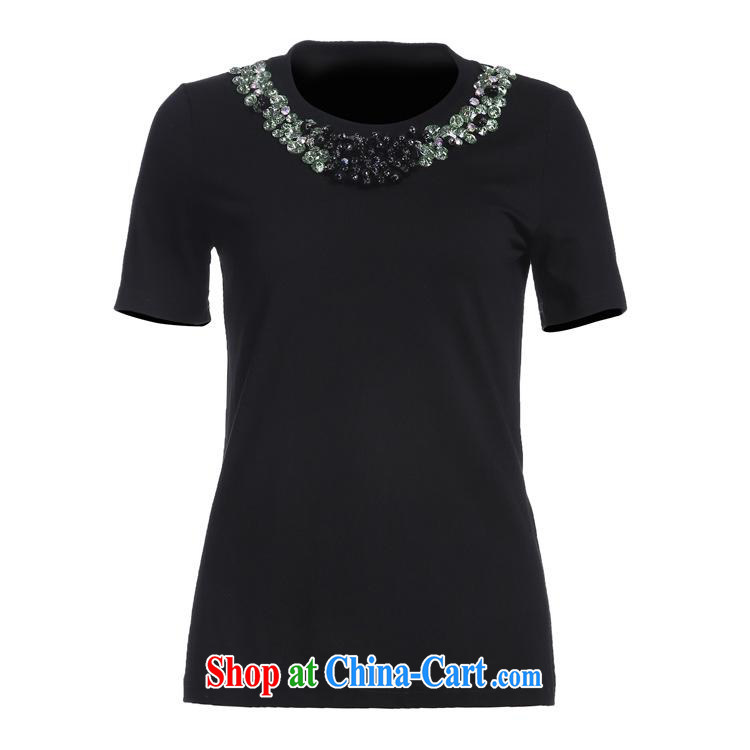 Health concerns women * The European site boutique Girls High-end stylish new collar and Pearl River Delta nails drill inserts a solid color T shirt short-sleeved BC 1405 black L pictures, price, brand platters! Elections are good character, the national distribution, so why buy now enjoy more preferential! Health