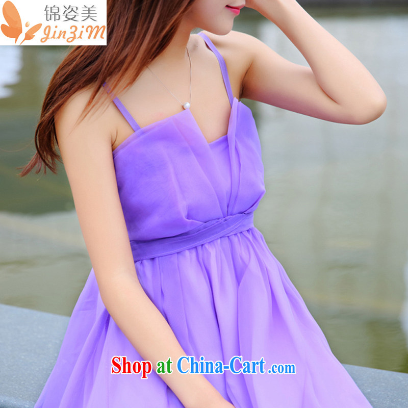 kam beauty new emulation, dress dresses retro softness temperament long skirt M 3016 purple L, Kam beauty (JZM), online shopping
