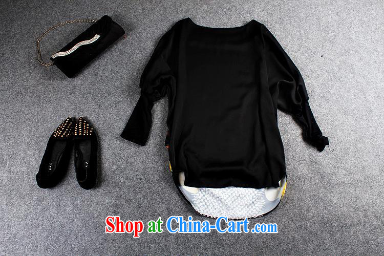 Health concerns women * 2015 European site digital stamp urban girls and nails Pearl bat T-shirt loose clothes Shenzhen South Oil clothing black L pictures, price, brand platters! Elections are good character, the national distribution, so why buy now enjoy more preferential! Health