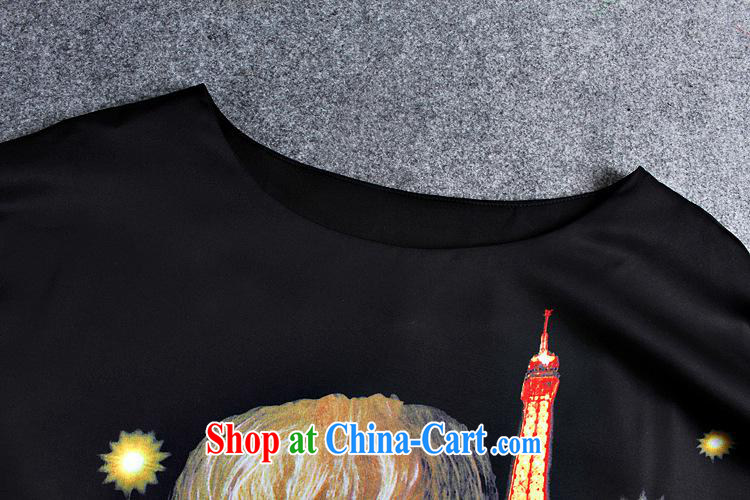 Health concerns women * 2015 European site digital stamp urban girls and nails Pearl bat T-shirt loose clothes Shenzhen South Oil clothing black L pictures, price, brand platters! Elections are good character, the national distribution, so why buy now enjoy more preferential! Health