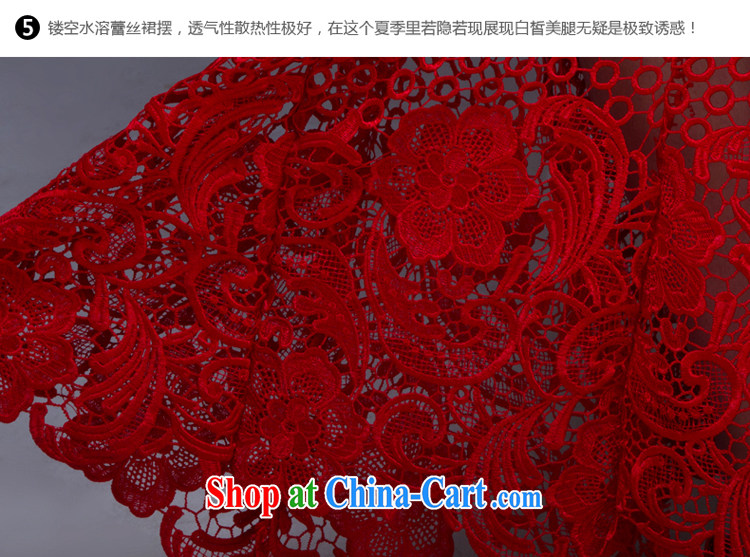 Toast serving Korean bridal wedding dresses style 2015 new lace sexy beauty luxurious Evening Dress long red XL pictures, price, brand platters! Elections are good character, the national distribution, so why buy now enjoy more preferential! Health