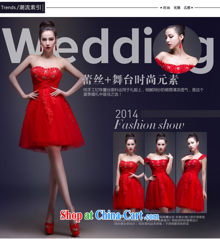 Wedding toast serving modern Korean short dress 2015 New Red Beauty tie wedding bridal with summer red XXL pictures, price, brand platters! Elections are good character, the national distribution, so why buy now enjoy more preferential! Health
