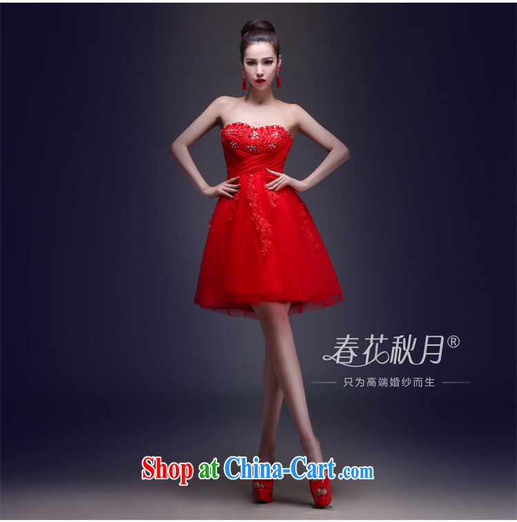 Wedding toast serving modern Korean short dress 2015 New Red Beauty tie wedding bridal with summer red XXL pictures, price, brand platters! Elections are good character, the national distribution, so why buy now enjoy more preferential! Health