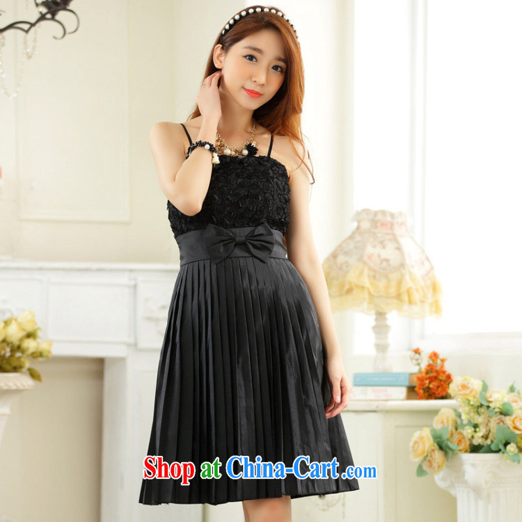 The payment package mail 2015 new summer sweet roses GALLUS DRESS code and small red dress bows dress bridesmaid sister dress black 3 XL approximately 165 - 185 Jack pictures, price, brand platters! Elections are good character, the national distribution, so why buy now enjoy more preferential! Health