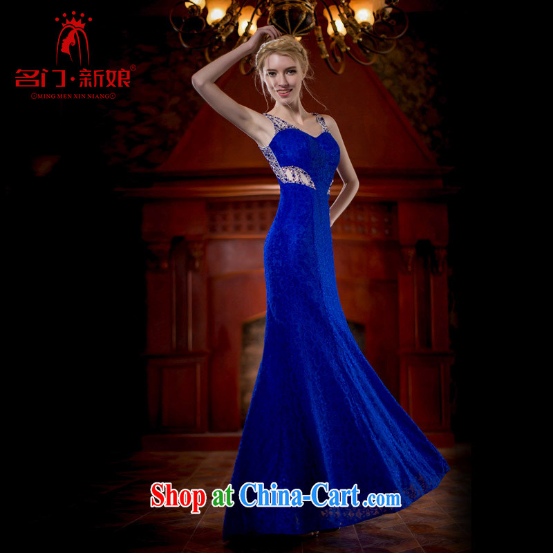 The bride's wedding dresses 2015 Spring Festival Evening Dress long bridal toast service spring 2225 blue tailored to the 20_