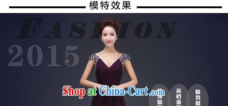 J. MIA 2015 new stylish long, deep purple V bridal toast serving moderator performance service beauty banquet dress purple XXXL pictures, price, brand platters! Elections are good character, the national distribution, so why buy now enjoy more preferential! Health