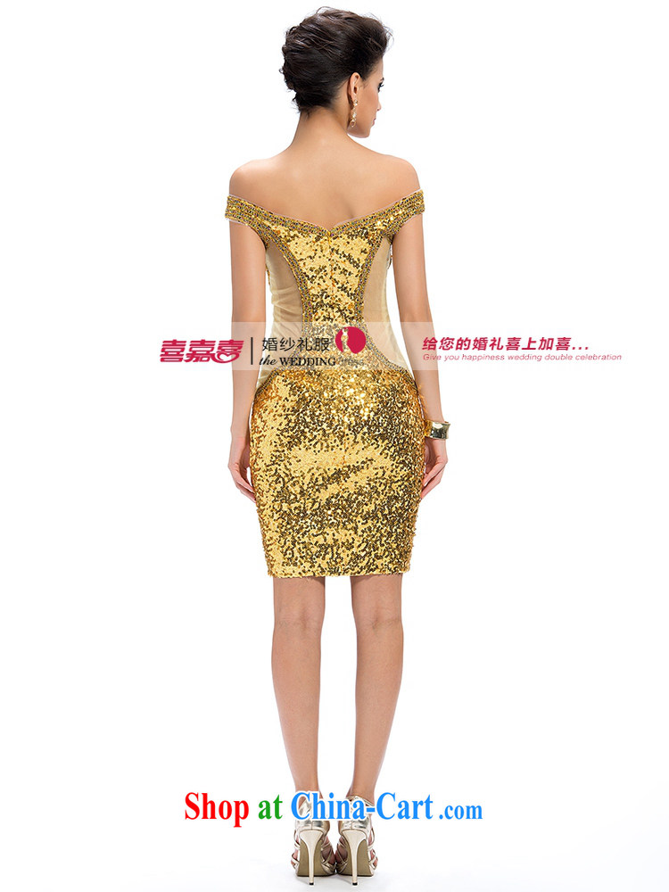 Hi Ka-hi 2015 new dress continental double-shoulder dress Love Mary Magdalene annual chest hosted banquet performances dress skirt FT 03 golden XXL pictures, price, brand platters! Elections are good character, the national distribution, so why buy now enjoy more preferential! Health
