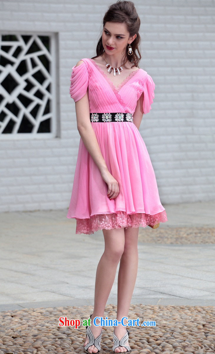 Multi-LAI Ki Europe Evening Dress pink small dress bows small dress short dress trade short pink dresses XXL pictures, price, brand platters! Elections are good character, the national distribution, so why buy now enjoy more preferential! Health