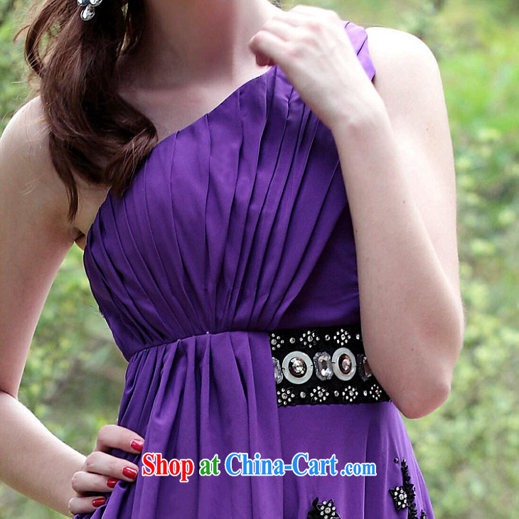 Doris Kay dress purple single shoulder the Reception Banquet hosted small dress short dress 6028 purple XL pictures, price, brand platters! Elections are good character, the national distribution, so why buy now enjoy more preferential! Health