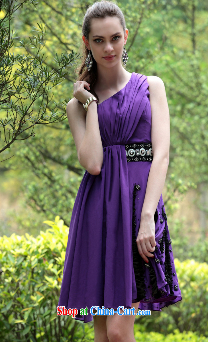 Doris Kay dress purple single shoulder the Reception Banquet hosted small dress short dress 6028 purple XL pictures, price, brand platters! Elections are good character, the national distribution, so why buy now enjoy more preferential! Health