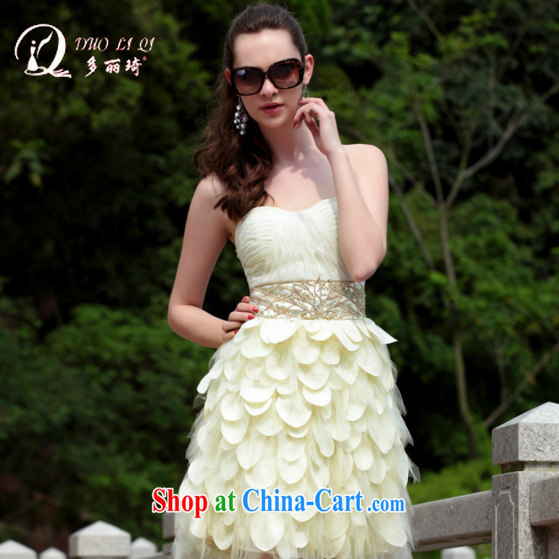More LAI Ki wrapped chest bare color shaggy dress dress game show dress white L, Lai Ki (Doris dress), and, on-line shopping