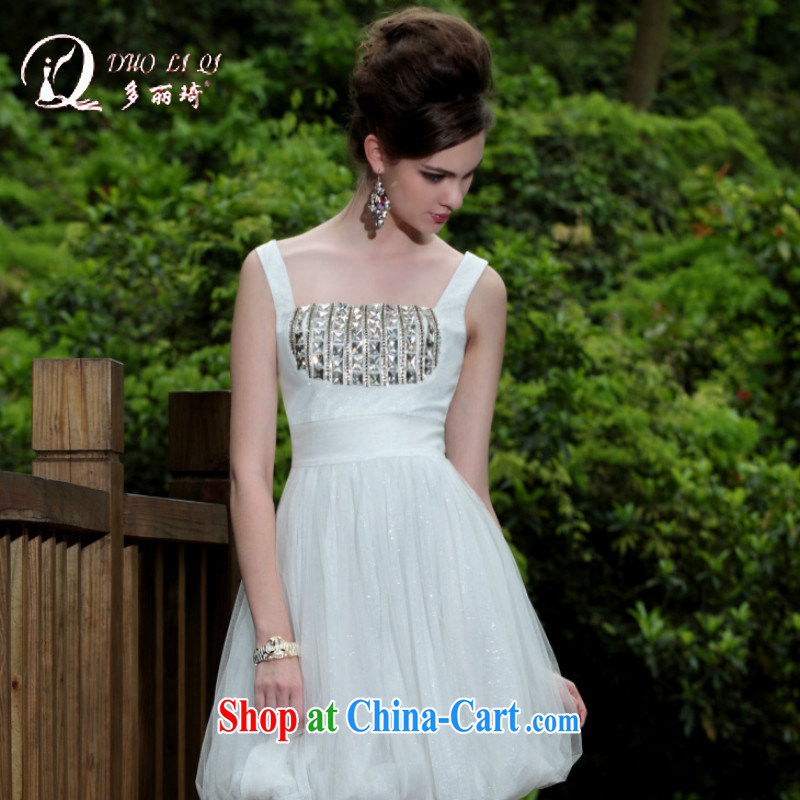 Multi-LAI Ki small dress shoulders in Europe Evening Dress short dress white XXL, Lai Ki (Doris dress), and, on-line shopping