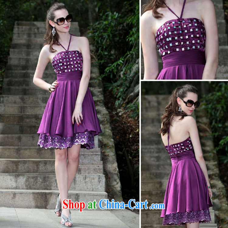 Multi-LAI Ki small dress strap with small purple dress brides in Europe and toast dress purple XXL pictures, price, brand platters! Elections are good character, the national distribution, so why buy now enjoy more preferential! Health