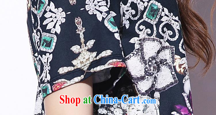 9 month dress * 2015 summer New Gems stamp short-sleeved T-shirt, long black 8864 L pictures, price, brand platters! Elections are good character, the national distribution, so why buy now enjoy more preferential! Health