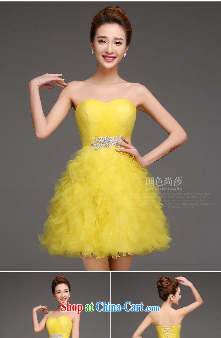 bridesmaid dress 2015 new marriage short bridesmaid dress sister small dress dress summer wedding dress champagne color XXL pictures, price, brand platters! Elections are good character, the national distribution, so why buy now enjoy more preferential! Health