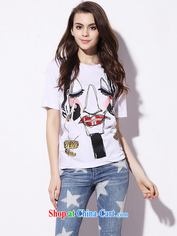 9 month dress * Superman air hot spring new comic graffiti figures leisure short-sleeved shirt T women 8847 white L pictures, price, brand platters! Elections are good character, the national distribution, so why buy now enjoy more preferential! Health