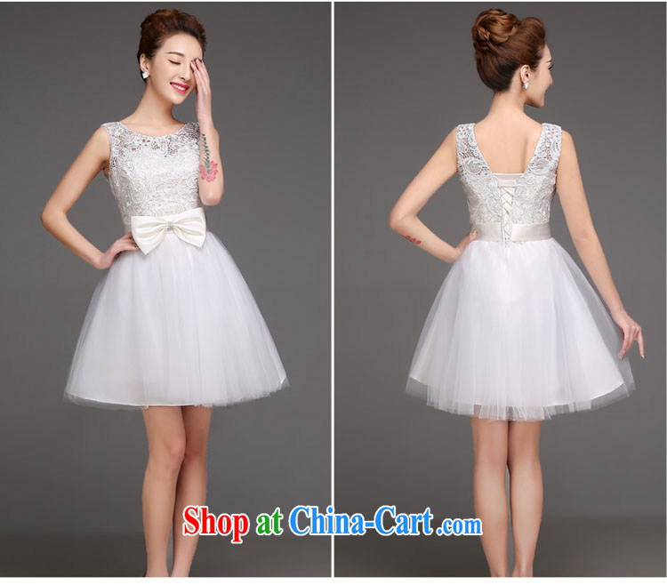 summer evening dress new 2015 short bridesmaid dresses in bridesmaid clothing and sisters annual dress dress bridesmaid dress white L pictures, price, brand platters! Elections are good character, the national distribution, so why buy now enjoy more preferential! Health