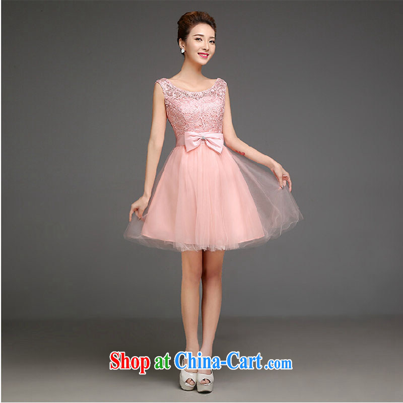 summer evening dress new 2015 short bridesmaid dresses in bridesmaid clothing and sisters dress dresses annual bridesmaid dress white L, the color is Windsor, shopping on the Internet