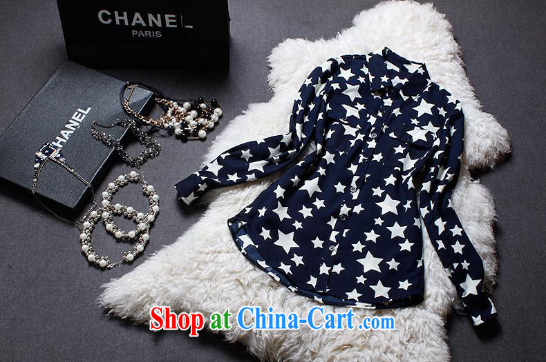 9 month dress * LP DaieR Diane's spring fashion, the European site hit color Stars stamp stylish shirt 152,021 white L pictures, price, brand platters! Elections are good character, the national distribution, so why buy now enjoy more preferential! Health