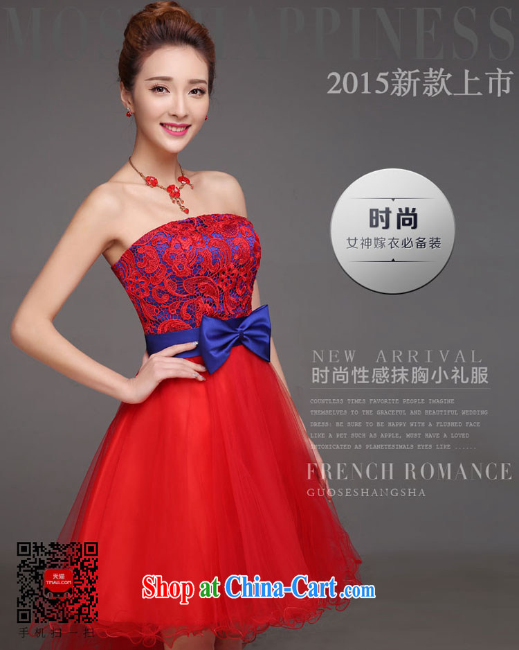 2015 new, Mr Ronald ARCULLI, toast wedding beauty services short bridal dresses summer wear large, stylish red dress red dress + model necklace XL pictures, price, brand platters! Elections are good character, the national distribution, so why buy now enjoy more preferential! Health