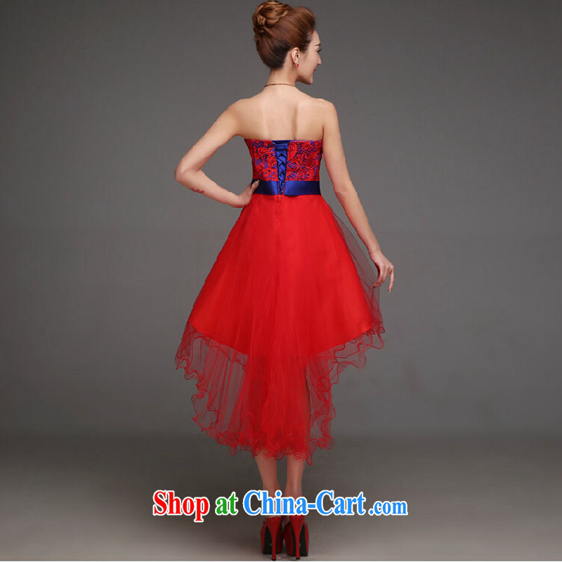 2015 new, Mr Ronald ARCULLI, toast wedding beauty services short bridal dresses summer wear large, stylish red dress red dress + model necklace XL, the color is still Windsor, online shopping