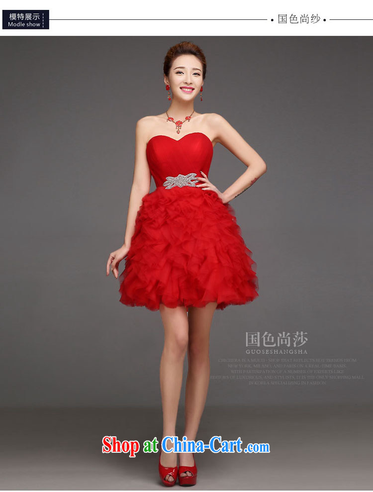 2015 new summer Korean short thick bridal small wedding dress bride wedding toast clothing dress red XL pictures, price, brand platters! Elections are good character, the national distribution, so why buy now enjoy more preferential! Health