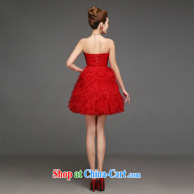 2015 new summer Korean short, thick bridal small wedding dress bride wedding toast clothing Evening Dress red XL, the color is Windsor, shopping on the Internet