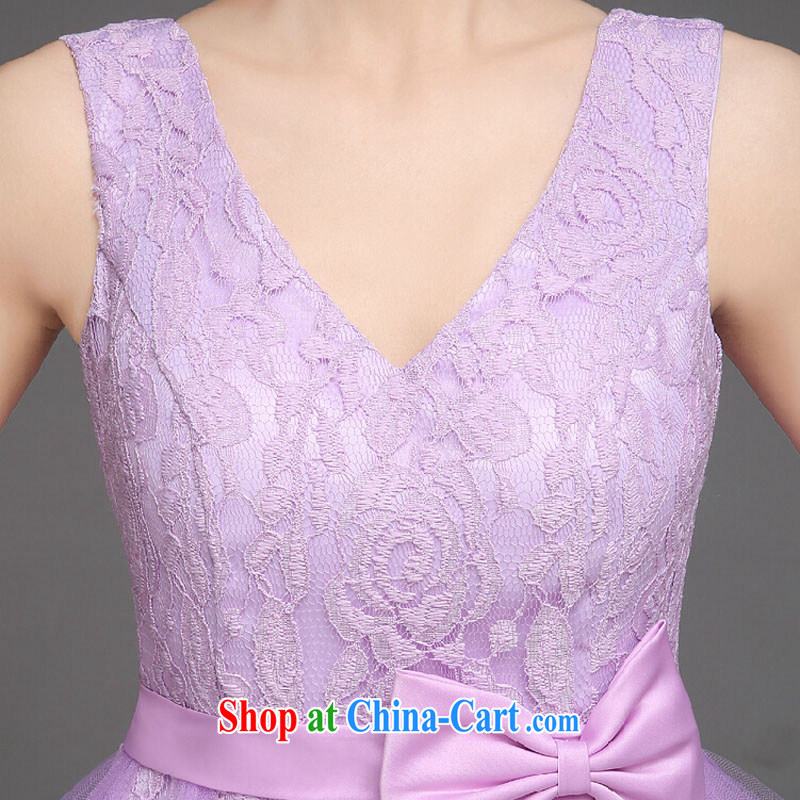 Purple short bridesmaid Kit 2015 new spring and summer beauty bridesmaid dresses in SISTER skirt, shoulder the dress skirt purple shoulders XL, the color is Windsor, shopping on the Internet
