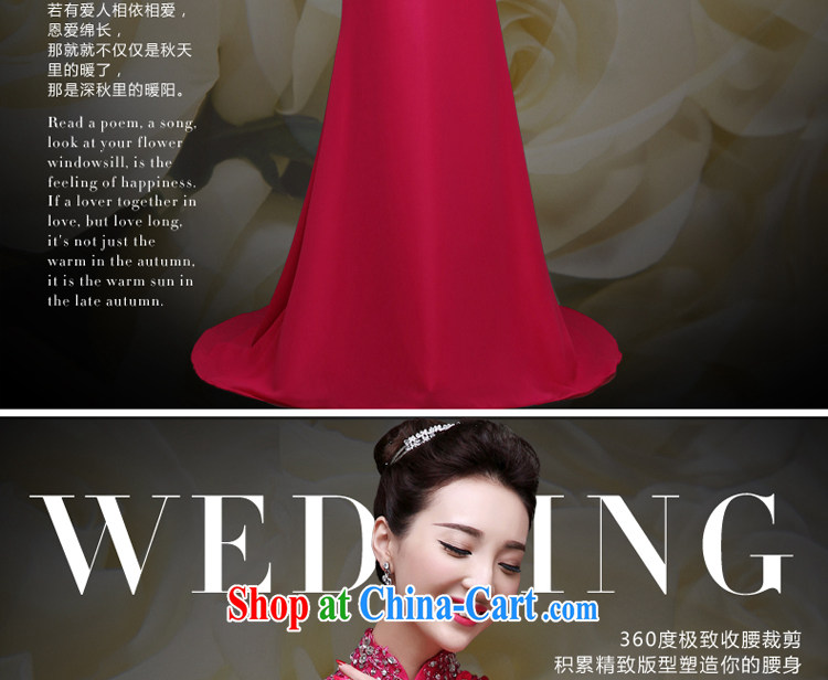 Serving a good solid Evening Dress 2015 new bride toast clothing spring and summer long, Moderator banquet wedding dress female Red 2 XL pictures, price, brand platters! Elections are good character, the national distribution, so why buy now enjoy more preferential! Health