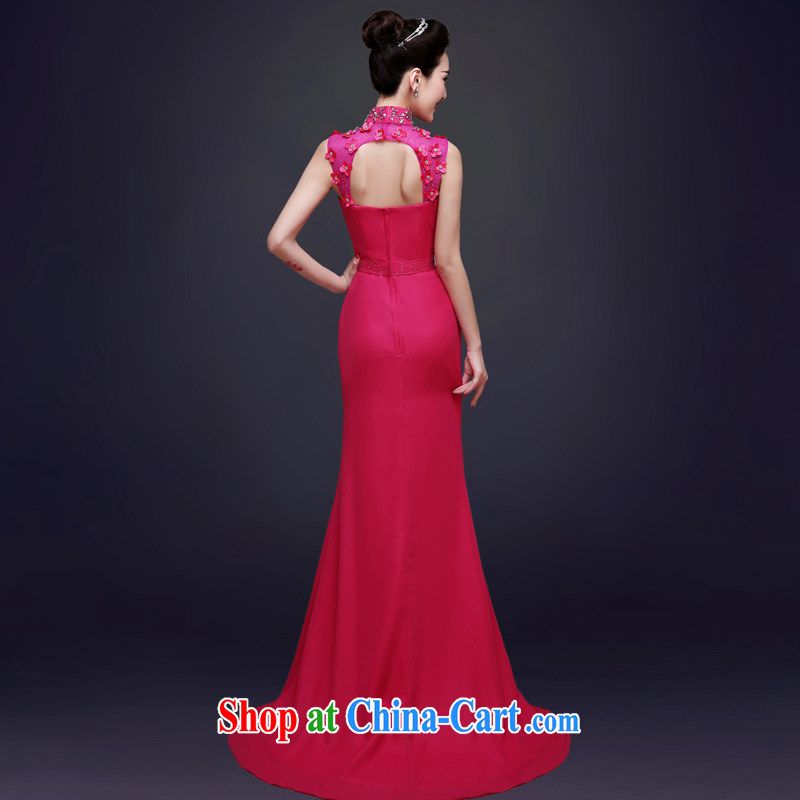 Serving a good solid Evening Dress 2015 new bride's toast clothing spring and summer long moderator banquet wedding dress female Red 2 XL, good service, and, on-line shopping