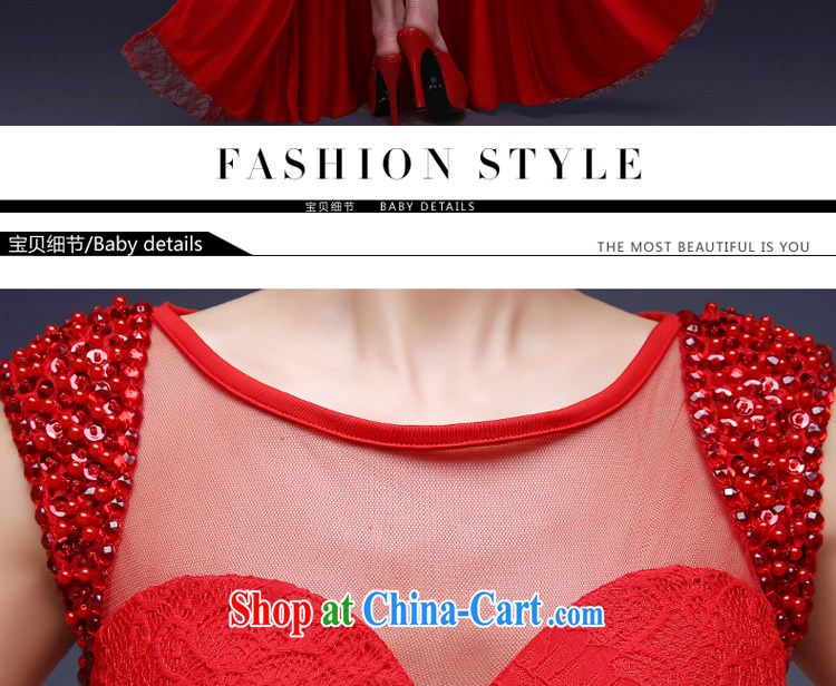 A good service is 2015 new bride's toast serving summer red wedding dresses wedding dresses Evening Dress long red M pictures, price, brand platters! Elections are good character, the national distribution, so why buy now enjoy more preferential! Health