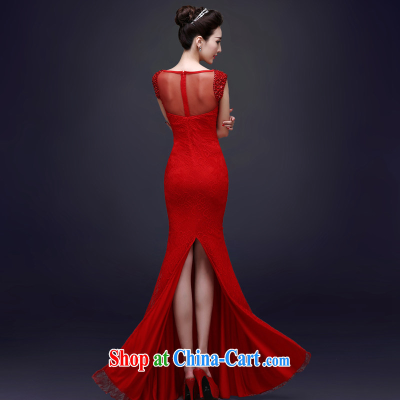 A good service is 2015 new bride's toast serving summer red wedding dresses wedding dresses Evening Dress long red M, good service, and shopping on the Internet