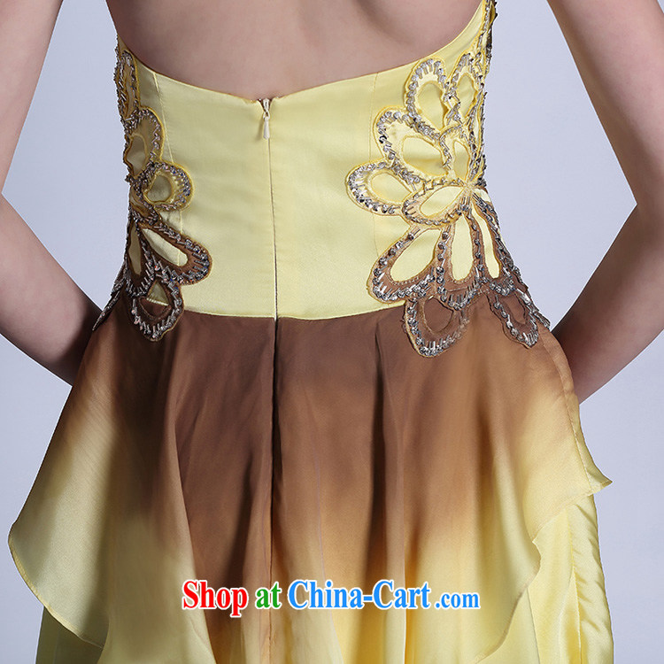 Multi-LAI Ki Europe at Merlion dress tail dress the Single European and American dress yellow L pictures, price, brand platters! Elections are good character, the national distribution, so why buy now enjoy more preferential! Health