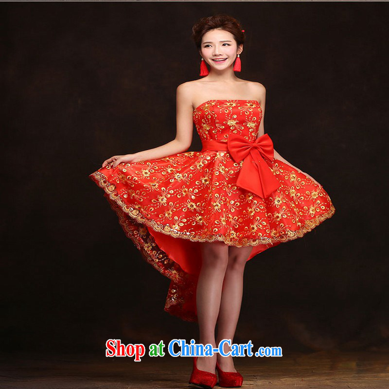 Love, Norman red bridal toast service 2015 spring and summer new banquet dress short wedding dresses women marriage bridesmaid service customer to size the Do Not Support return to love so Pang, shopping on the Internet
