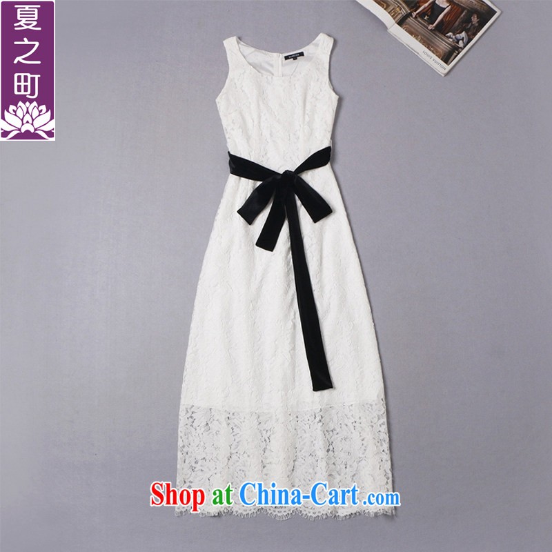 Summer in new towns in Europe and America, the elegant lace sleeveless beauty dress White Dress dress 5019 X L, summer-machi, shopping on the Internet