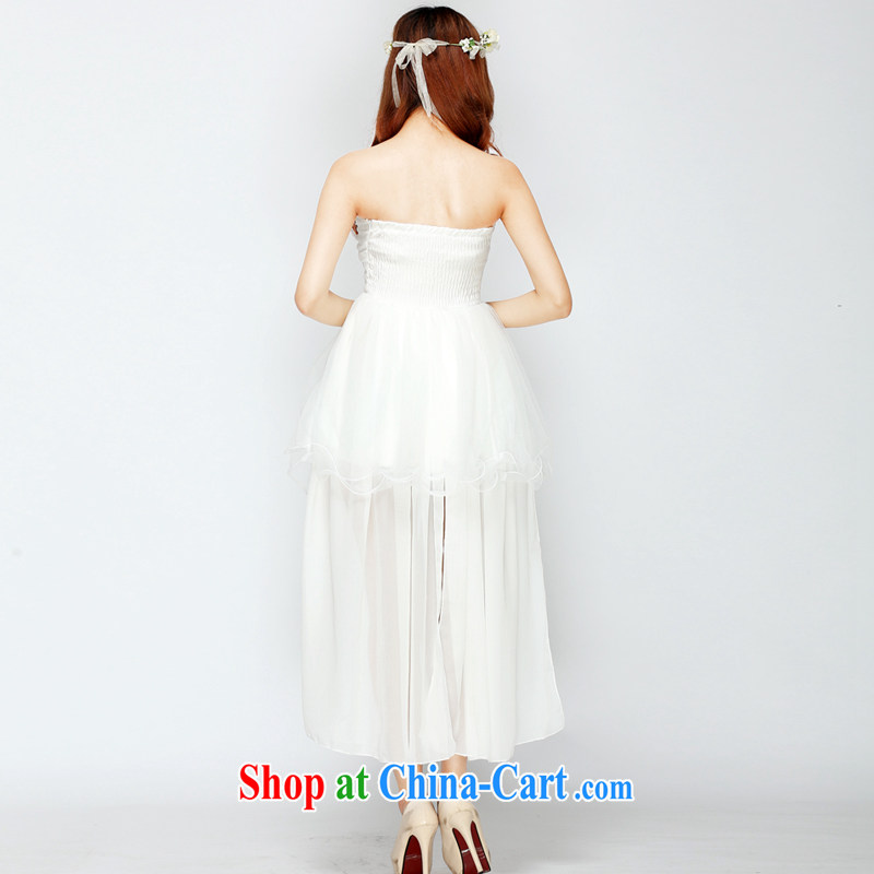 Honey, Addis Ababa new flouncing, with the short long dovetail with bare chest dresses Evening Dress bridesmaid sisters served with Show presided over beach skirt white, honey, Addis Ababa (Mibeyee), online shopping
