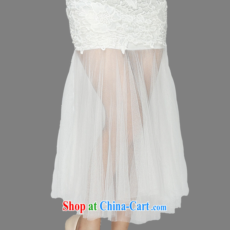 Honey, Addis Ababa 2015 new Openwork lace check take water drilling Web yarn crowsfoot is cultivating graphics thin smears chest skirt, long dress long skirt dress night stores bridesmaid dress white, honey, Addis Ababa (Mibeyee), online shopping