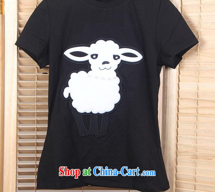 9 month dress * European site 2015 spring and summer new female sheep pattern decals embroidery pure cotton knit short-sleeved shirt T female black XL pictures, price, brand platters! Elections are good character, the national distribution, so why buy now enjoy more preferential! Health