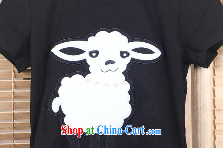 9 month dress * European site 2015 spring and summer new female sheep pattern decals embroidery pure cotton knit short-sleeved shirt T female black XL pictures, price, brand platters! Elections are good character, the national distribution, so why buy now enjoy more preferential! Health